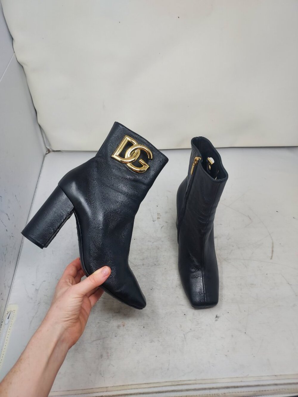 Dolce & Gabbana Black DG Jackie Ankle Boot